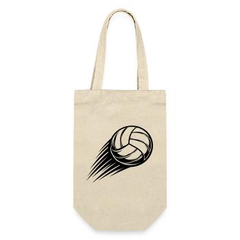 Volleyball Ball - Geschenkbeutel für Flaschen - Natur - Vorne
