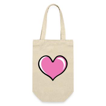 Heart Love - Gift Bag for Bottles - nature - Front