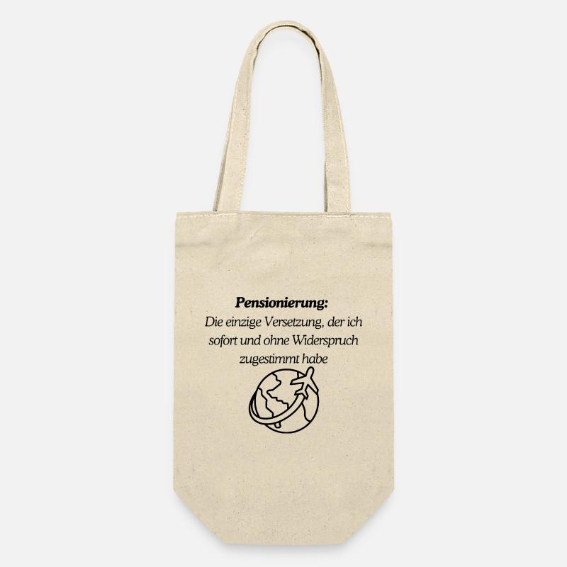 Finally pension - Gift Bag for Bottles - nature