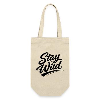 Bleib wild  - Geschenkbeutel für Flaschen - Natur - Vorne