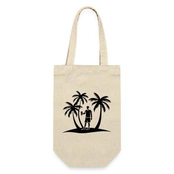 Holiday Palm Trees Tour Silhouette - Gift Bag for Bottles - nature - Front