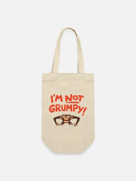 I´m not grumpy - Geschenkbeutel für Flaschen - Natur
