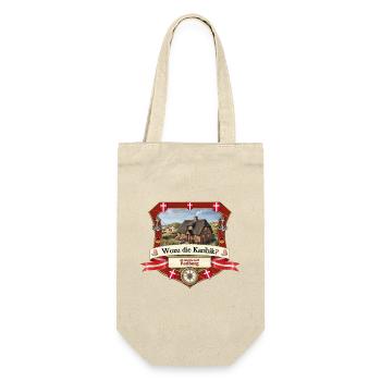 Wozu Karibik? Ich will nach Padborg! - Geschenkbeutel für Flaschen - Natur - Vorne