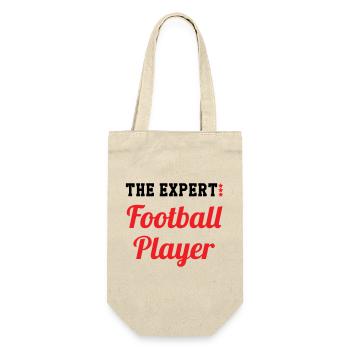 Experte im Fußball: Der Meister des Feldes - Geschenkbeutel für Flaschen - Natur - Vorne