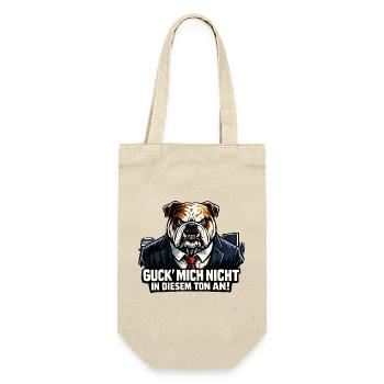 Chef Hund - Guck mich nicht in diesem Ton - Geschenkbeutel für Flaschen - Natur - Vorne