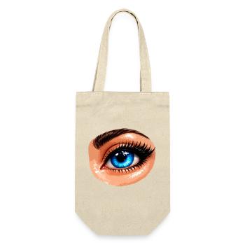 Blue Eye Illustration Pop Art Aura - Geschenkbeutel für Flaschen - Natur - Vorne