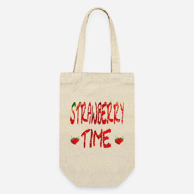 Strawberry lettering - Gift Bag for Bottles - nature