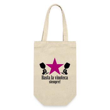 hasta la vinoteca siempre! - Geschenkbeutel für Flaschen - Natur - Vorne