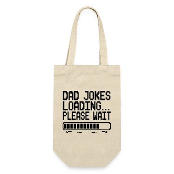 Dad Jokes Loading Pixel Humor - Geschenkbeutel für Flaschen - Natur - Vorne