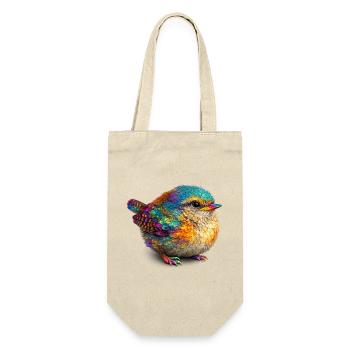 Regenbogenvogel Farbexplosion - Geschenkbeutel für Flaschen - Natur - Vorne