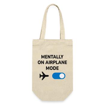 Mentally On Airplane Mode Funny Travel Introvert - Gift Bag for Bottles - nature - Front