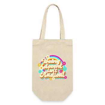 Being Decent Isn't Radical Retro - Geschenkbeutel für Flaschen - Natur - Vorne