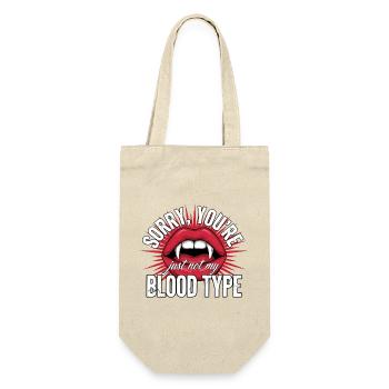 Sorry You're Not My Blood Type - Geschenkbeutel für Flaschen - Natur - Vorne