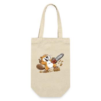 Neun Gänse, neun Stimmungen: lustig, wild, verrück - Geschenkbeutel für Flaschen - Natur - Vorne