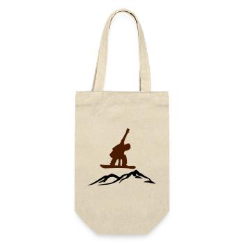 Snowboarders on the mountain - Gift Bag for Bottles - nature - Front