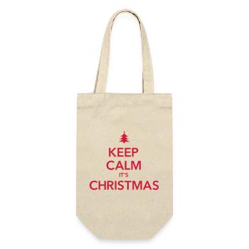 RESTEZ CALME C’EST NOËL Weihnachten - Sac à bouteille - nature - Devant
