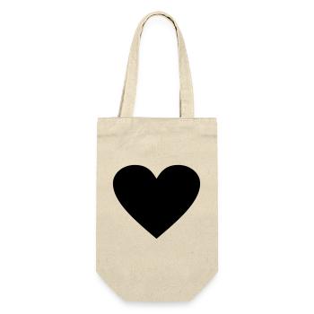 Cœur noir Awesomeelement - Sac à bouteille - nature - Devant