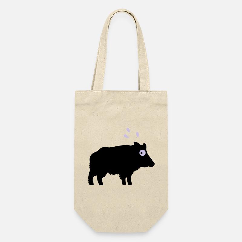 Angstschwitzendes Wildschwein - Geschenkbeutel für Flaschen - Natur