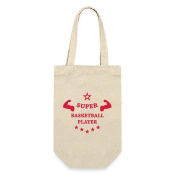 Basketball - Basket Ball - Game - Sport - Player - Geschenkbeutel für Flaschen - Natur - Vorne