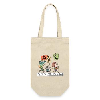Erster Schultag ABC Abenteuer - Geschenkbeutel für Flaschen - Natur - Vorne