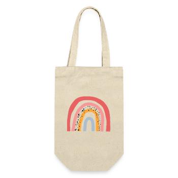 Regenbogen - Liebe - Rainbow-Trend - Geschenkbeutel für Flaschen - Natur - Vorne