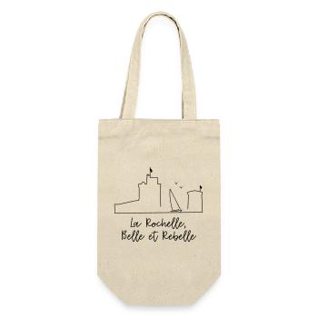La Rochelle design noir by Nicolas Poitevin - Sac à bouteille - nature - Devant