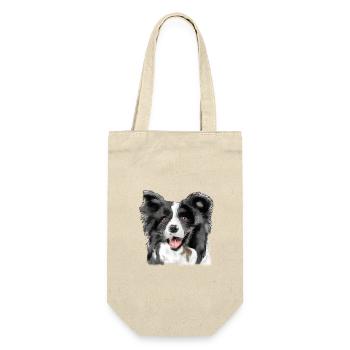Border Collie - Gift Bag for Bottles - nature - Front