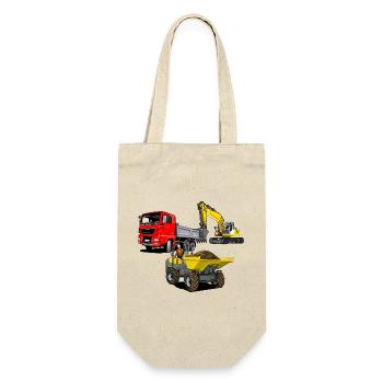 Construction site vehicles - Gift Bag for Bottles - nature - Front