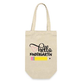 Hello Kindergarten - Gift Bag for Bottles - nature - Front
