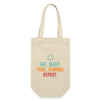 Eat. Sleep. Trail Running. Repeat. - Gift Bag for Bottles - nature - Front