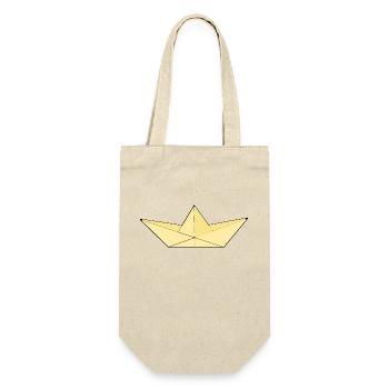 Papier beige/jaune - Sac à bouteille - nature - Devant