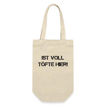 ist voll töfte hier - Geschenkbeutel für Flaschen - Natur - Vorne