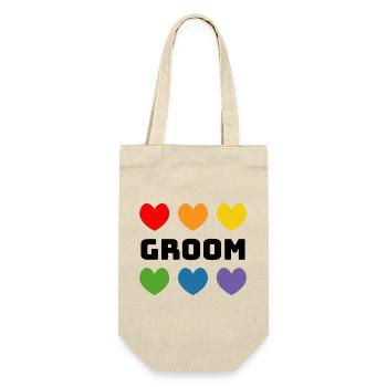 Rainbow Hearts Groom noir - Sac à bouteille - nature - Devant