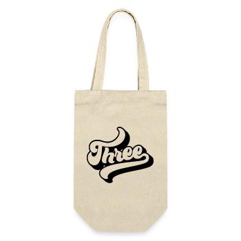 Trois enfants 3e anniversaire garçons filles 3 ans - Sac à bouteille - nature - Devant