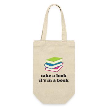 Schauen Sie es sich an, es steht in einem Buch - Geschenkbeutel für Flaschen - Natur - Vorne