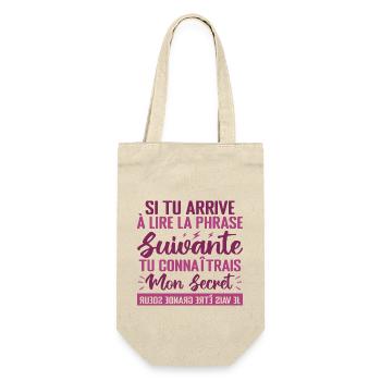 Enfant J'ai un Secret Je Vais être Grande Sœur - Sac à bouteille - nature - Devant