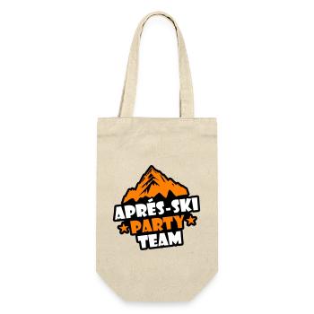 Apres Ski Party Team - Geschenkbeutel für Flaschen - Natur - Vorne