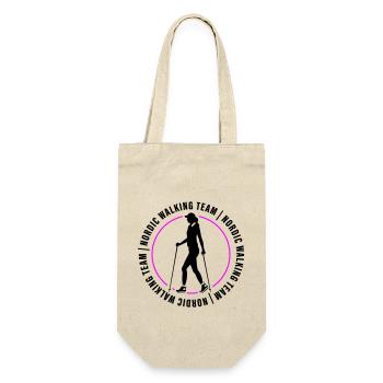 Nordic Walking Team Club Woman - Gift Bag for Bottles - nature - Front