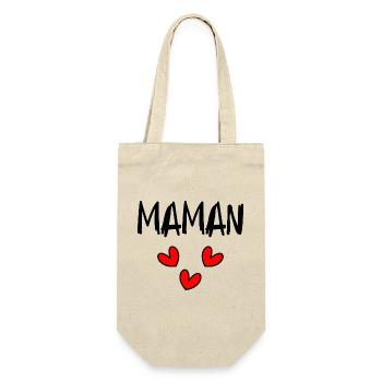 MAMA - Geschenkbeutel für Flaschen - Natur - Vorne