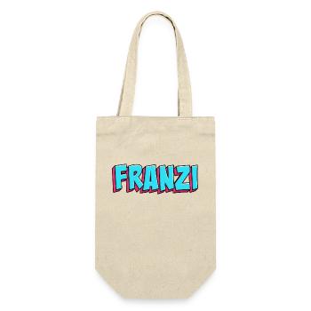Name Motiv: Franzi - Geschenkbeutel für Flaschen - Natur - Vorne