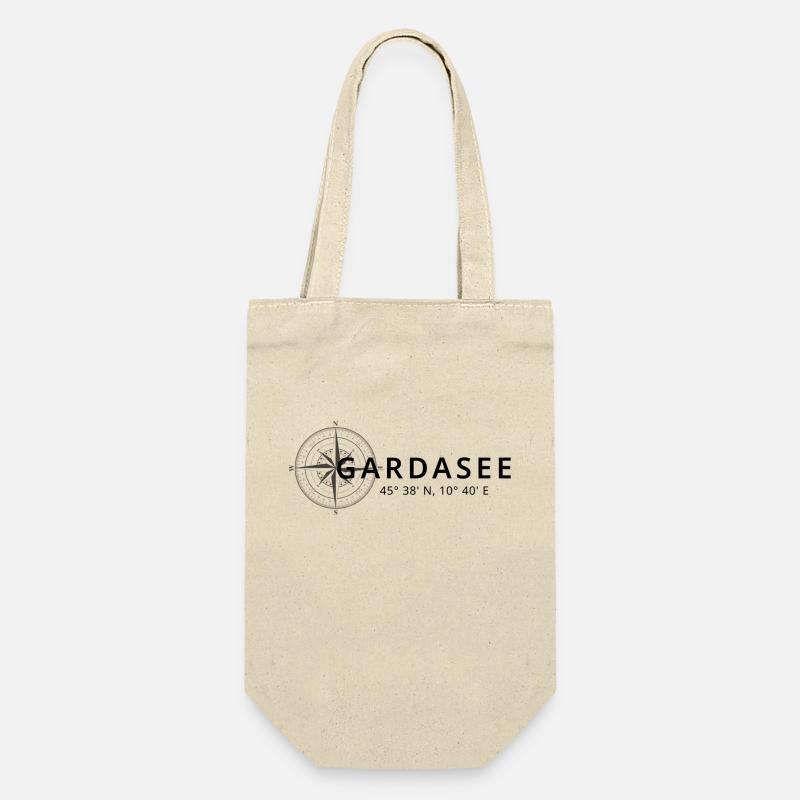 Gardasee (Lago di Garda) Kompass - Geschenkbeutel für Flaschen - Natur