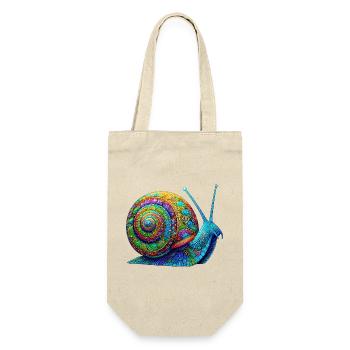 Schnecke - Geschenkbeutel für Flaschen - Natur - Vorne