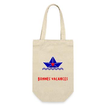 HAPPY HOLIDAYS - Gift Bag for Bottles - nature - Front