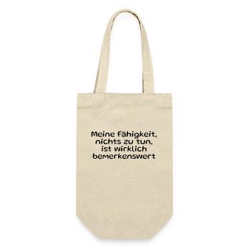 Selbstironische Sprüche - Geschenkbeutel für Flaschen - Natur - Vorne