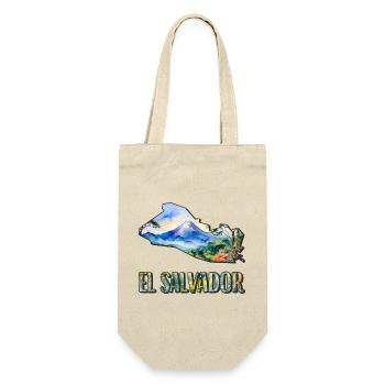 Watercolor Map El Salvador - Gift Bag for Bottles - nature - Front