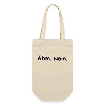 Ähm Nein - Geschenkbeutel für Flaschen - Natur - Vorne
