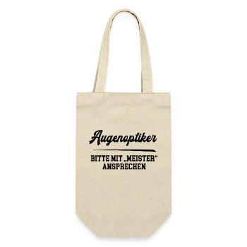 Augenoptiker Meister Prüfung Bestanden Augenoptik - Geschenkbeutel für Flaschen - Natur - Vorne