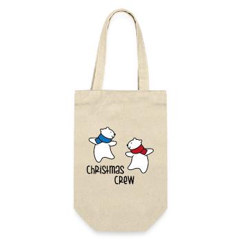 Christmas Crew - Geschenkbeutel für Flaschen - Natur - Vorne