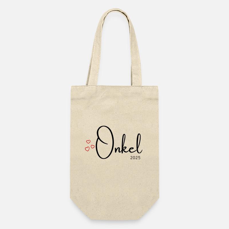 Onkel 2025 - Geschenkbeutel für Flaschen - Natur