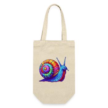 Schnecke - Geschenkbeutel für Flaschen - Natur - Vorne